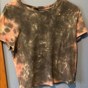 Wild Fable Brown and Black Artistic Crop Top